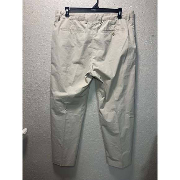 Banana Republic Men's Flat Front Size 38 X 32 Light Khaki  #28 Cotton Preppy - Picture 5 of 10